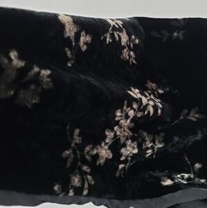 Banjara Velvet/Silk Scarf in Black